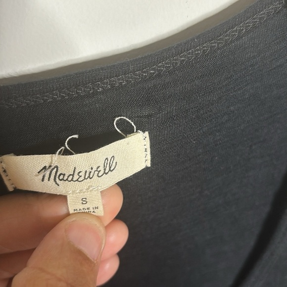 Ladies Black MADEWELL VISCOSE TANK TOP - Picture 3 of 5